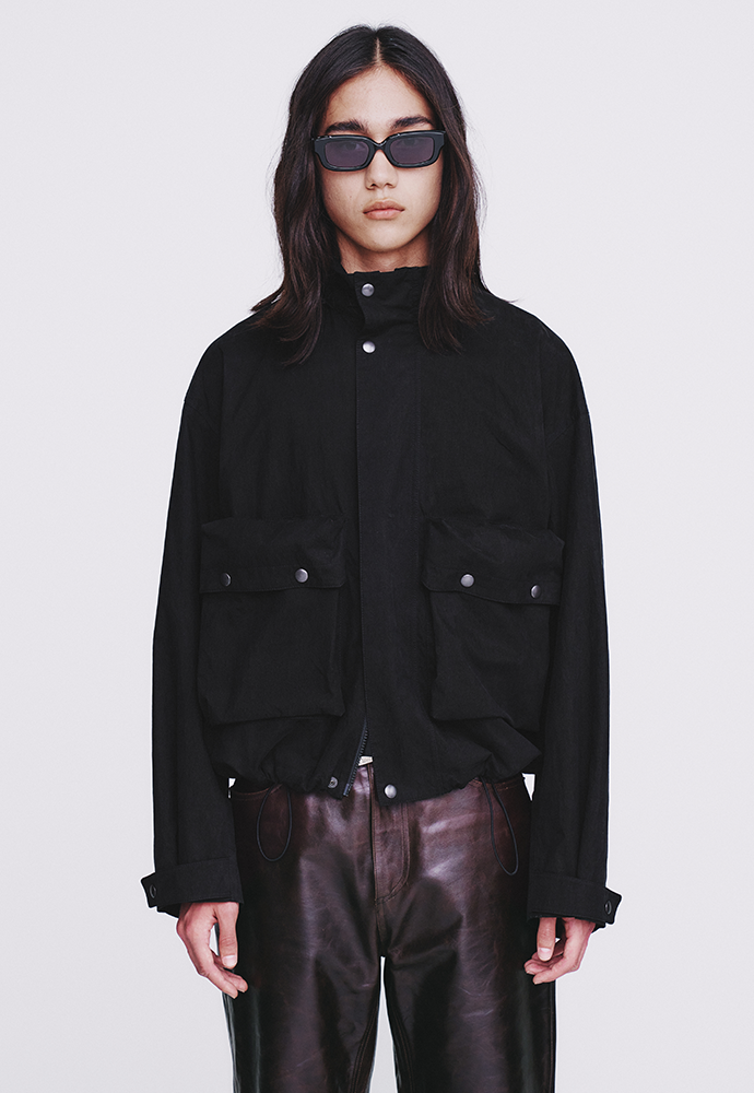 Tonywack - Washed C/P Utility Pocket Zip Jacket (Matt Black) product image 6 | TRAB K-Fashion Australia