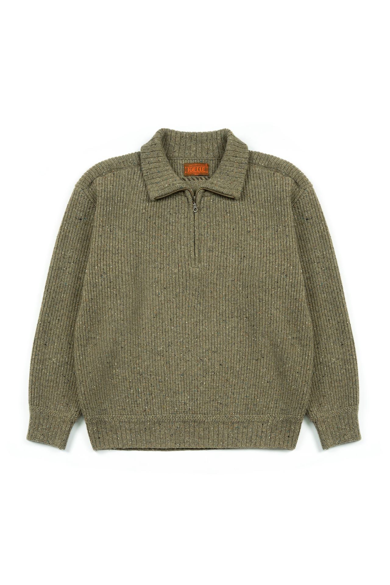 Ioedle - Building Forest Wool Blend Half Zip-Up Knit Pullover (Khaki) product image 2 | TRAB K-Fashion Australia