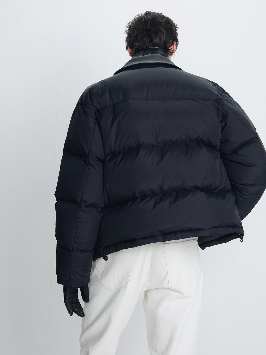 Tonywack - Leather Collar Down Puffer Blouson (Black) product image 5 | TRAB K-Fashion Australia