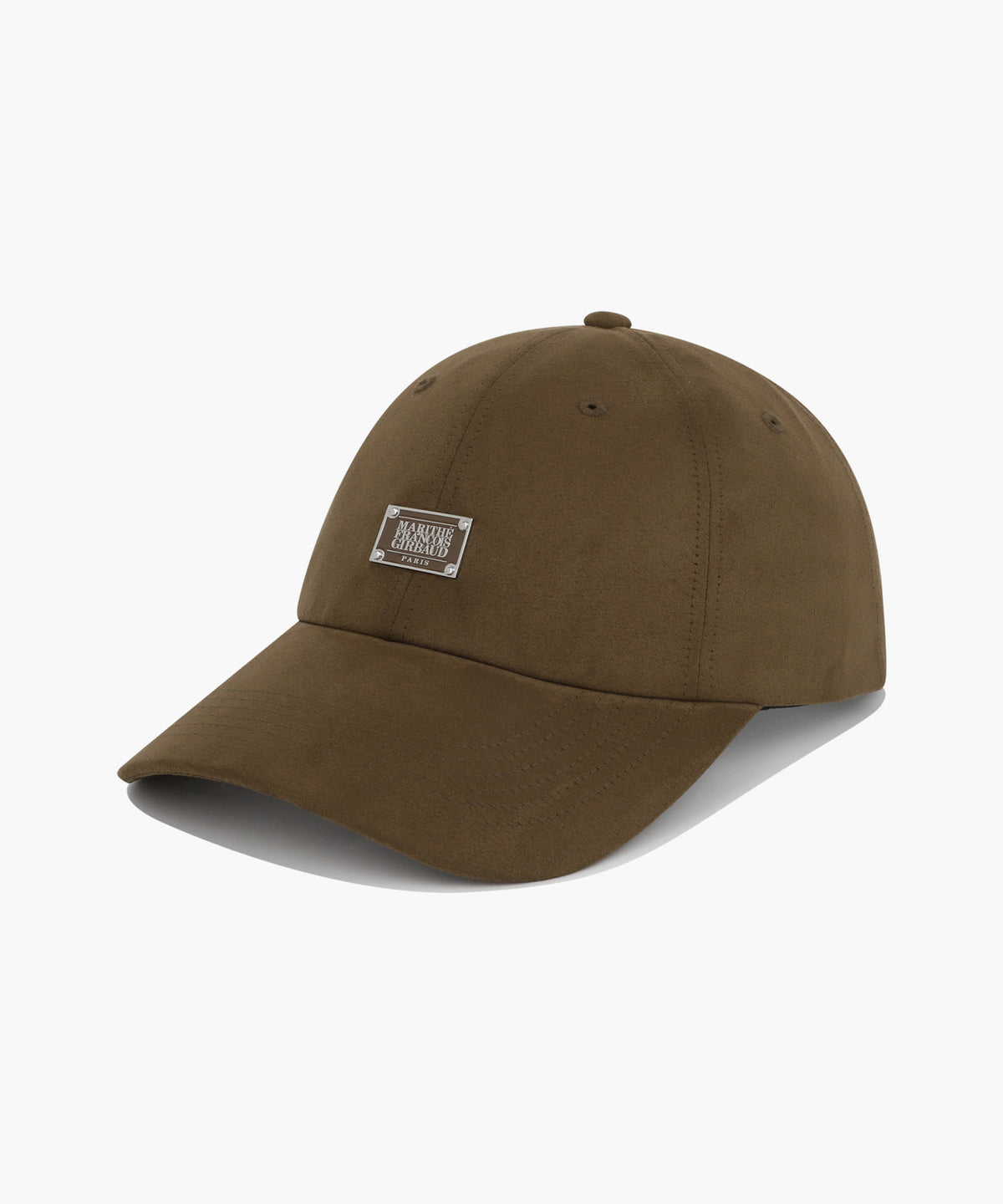Marithe & Francois Girbaud - Micro Classic Logo Metal Suede Covered Cap (Brown) product image 1 | TRAB K-Fashion Australia