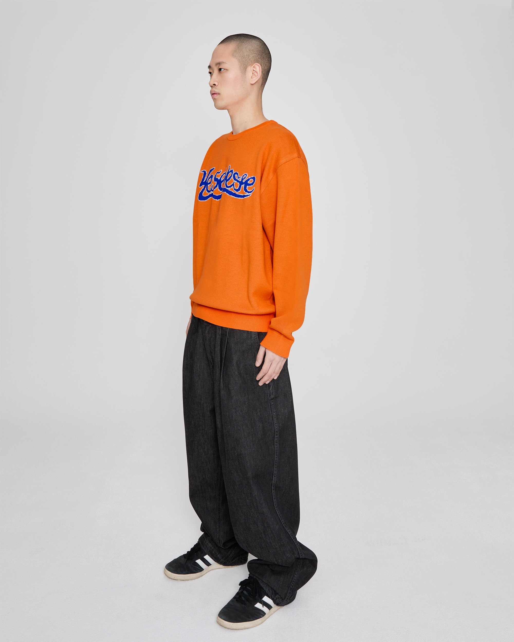 yeseyesee - Snail Logo Long Sleeve Knit Pullover (Orange) product image 8 | TRAB K-Fashion Australia