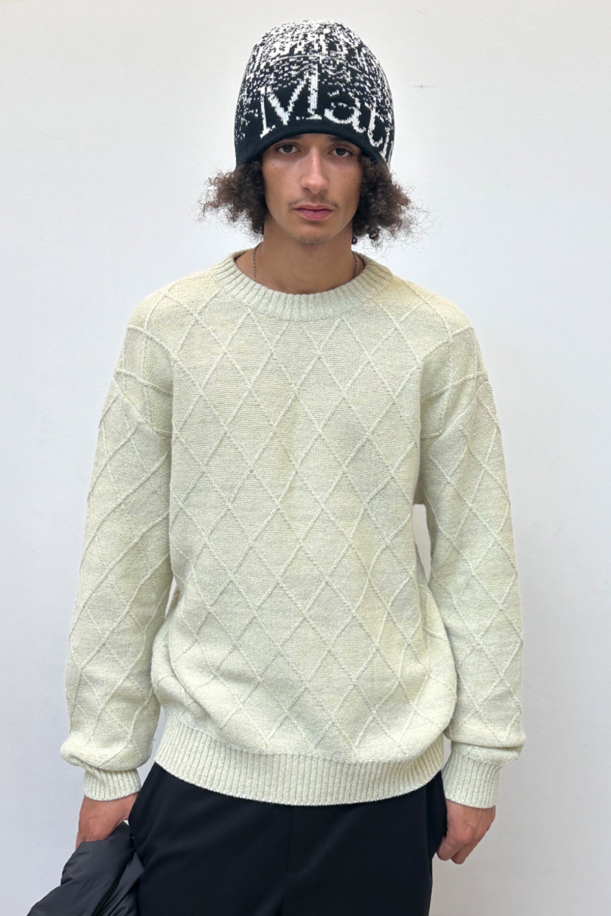 Matin Kim - Arm Patch Knit Pullover (Light Green) product image 7 | TRAB K-Fashion Australia