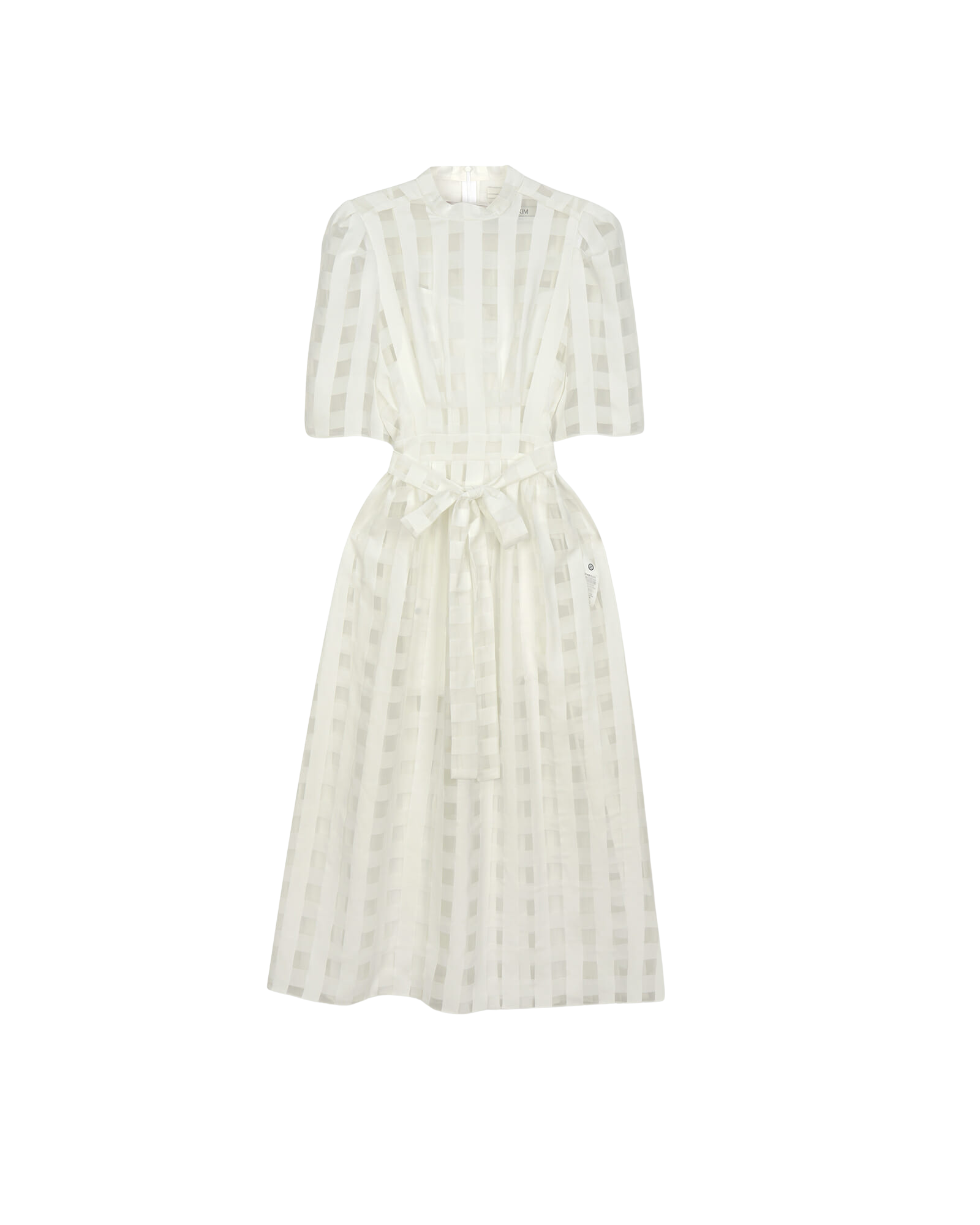 Kimhe Kim - Ch Checked Long Dress (White) product image 1 | TRAB K-Fashion Australia