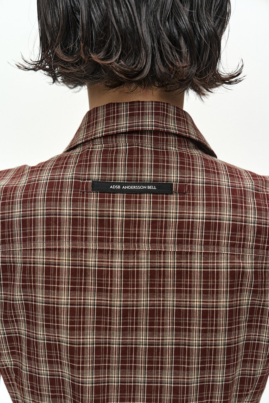 Andersson Bell - [Pre-Order – Ships June 8] Check Sleeveless Shirt (Brown) product image 8 | TRAB K-Fashion Australia