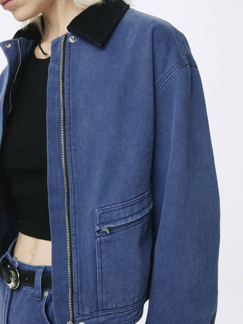 Tonywack - Cropped Work Jacket (Washed Blue) product image 5 | TRAB K-Fashion Australia