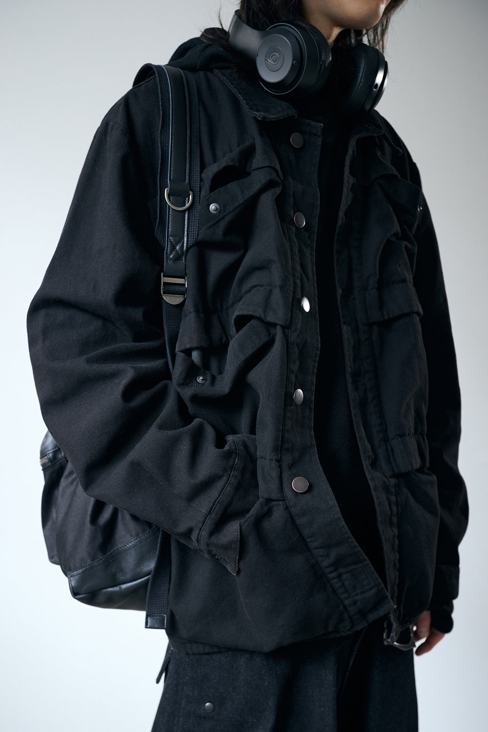Hatchingroom - 6P Work Jacket V2 Washed (Black) product image 11 | TRAB K-Fashion Australia