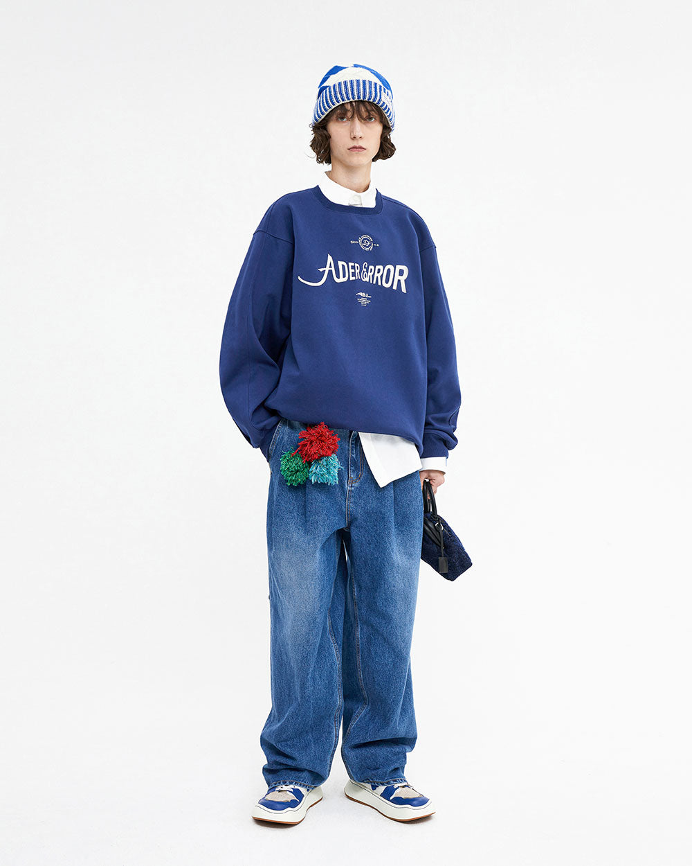 Ader Error - Verif logo sweatshirt (Navy) product image 1 | TRAB K-Fashion Australia