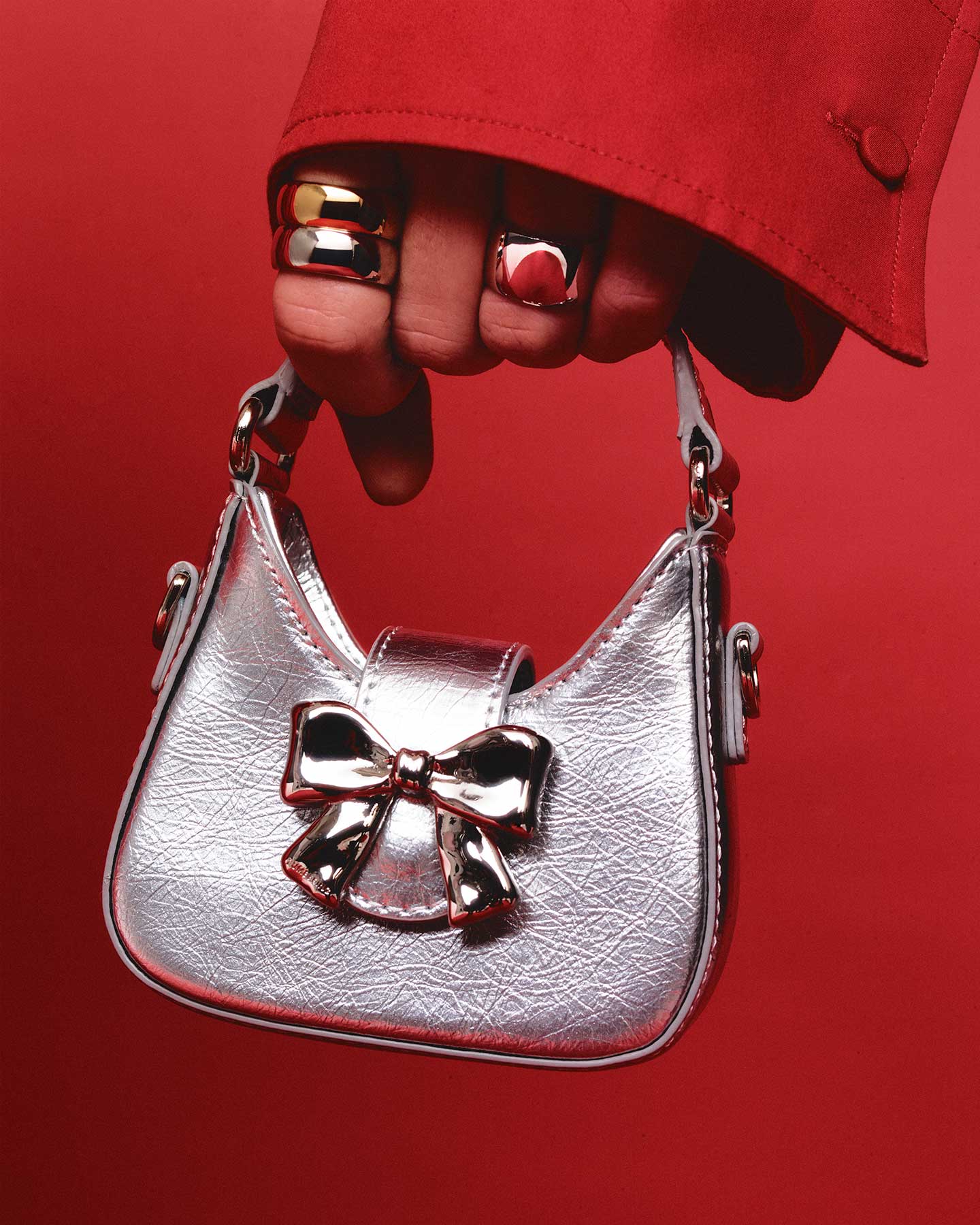 Numbering - Ribbon Mini Hobo Bag #1071 product image 3 | TRAB K-Fashion Australia