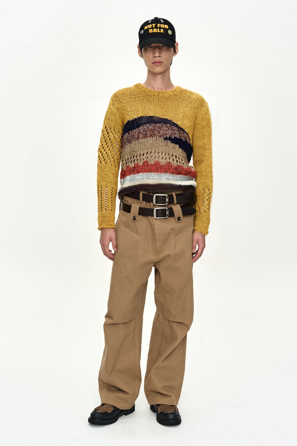 Andersson Bell - Yellow Hand-Crocheted Crew-Neck Sweater (Yellow) product image 1 | TRAB K-Fashion Australia