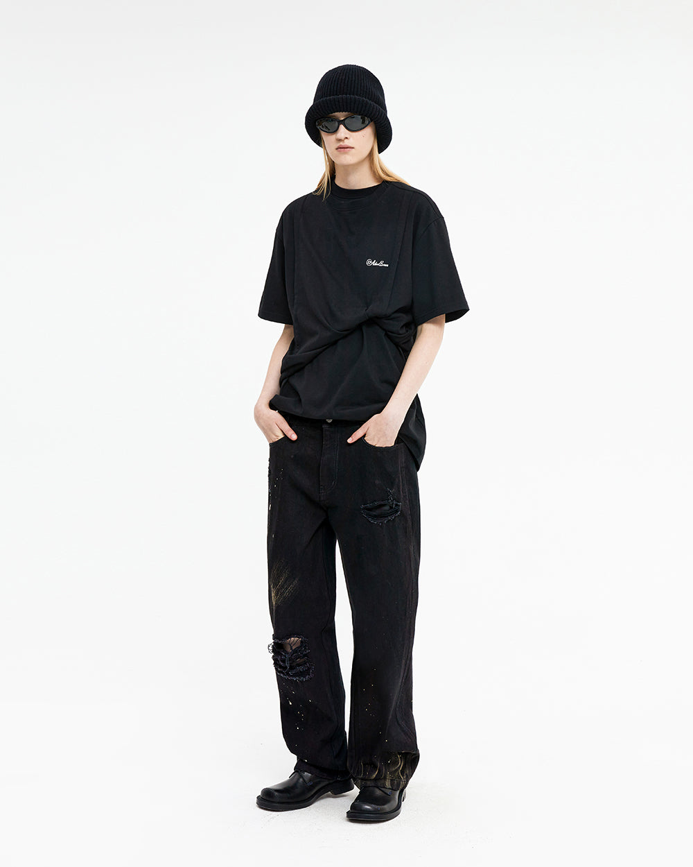 Ader Error - Fluic logo t-shirt (Noir) product image 5 | TRAB K-Fashion Australia