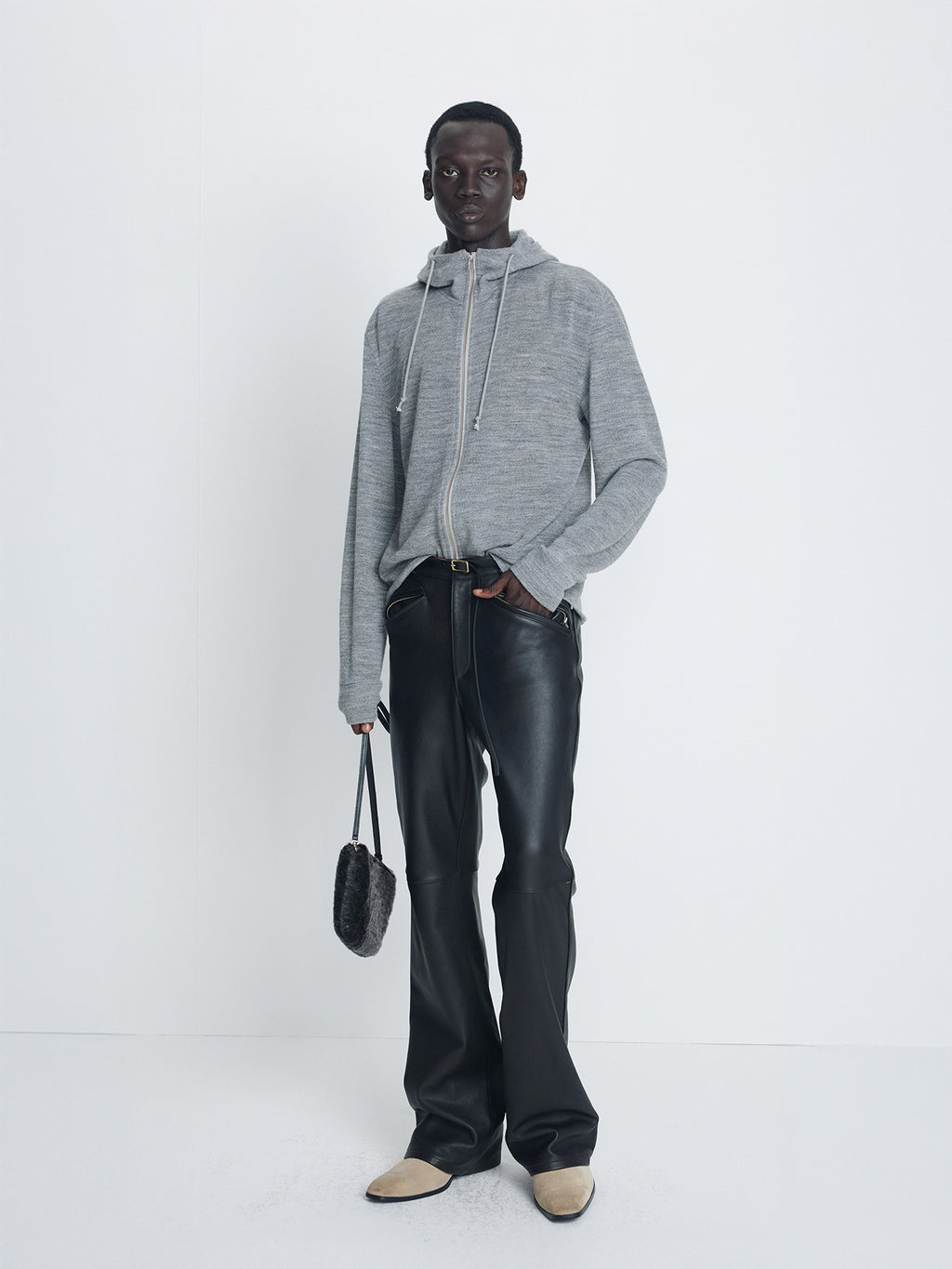 Tonywack - Lamb Leather Biker Pants (Midnight Brown) product image 4 | TRAB K-Fashion Australia