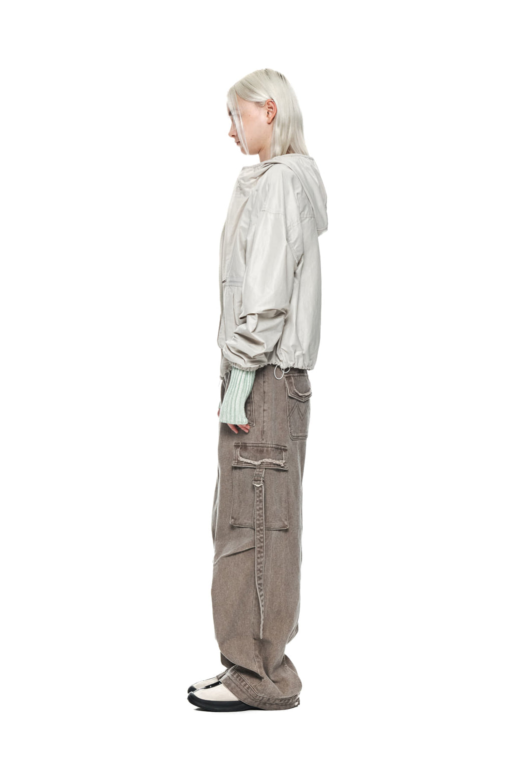 Matin Kim - Color Dying Cargo Pants (Grey) product image 6 | TRAB K-Fashion Australia