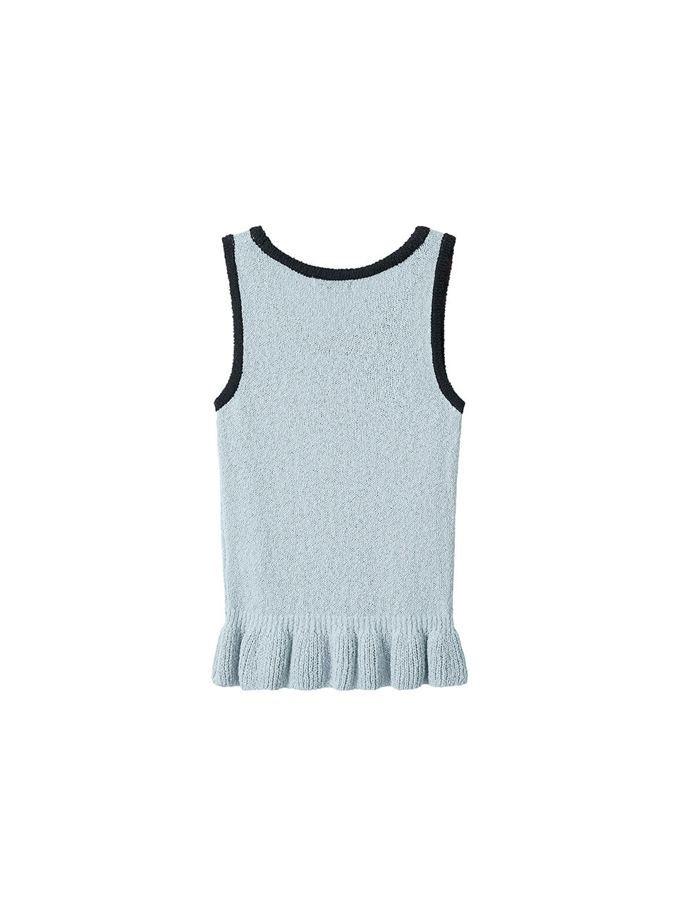 Kijun - Corsage Ruffle Knit Sleeveless (Sky Blue) product image 9 | TRAB K-Fashion Australia