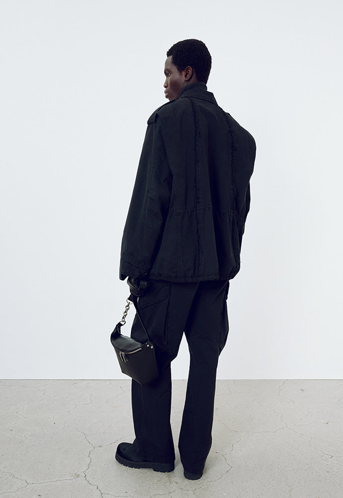 Tonywack - Garment-Dyed Gabardine Oversized Military Jacket (Carbon Pigment) product image 4 | TRAB K-Fashion Australia