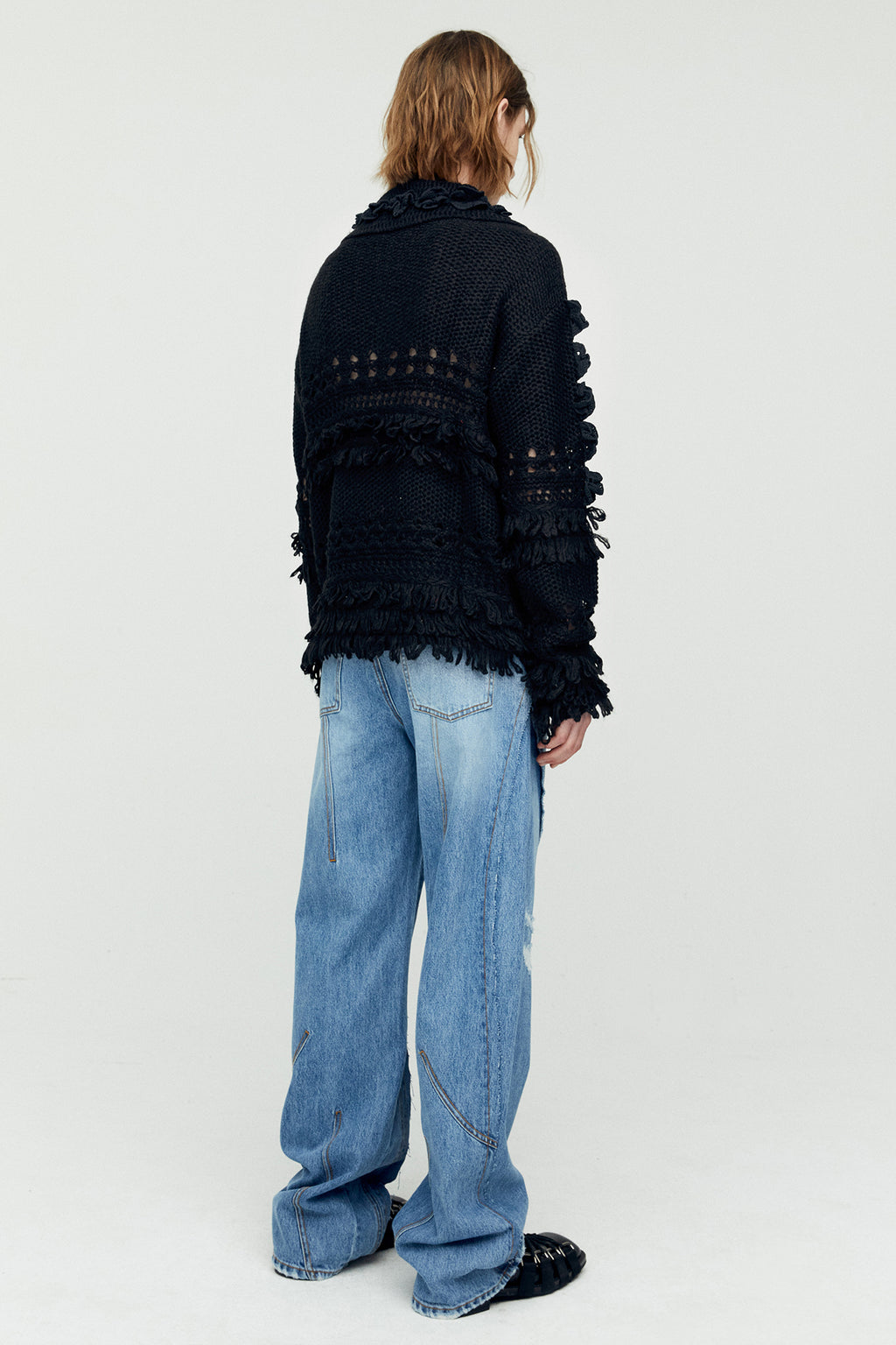 Andersson Bell - Loches Flower Polo Sweater (Black) product image 7 | TRAB K-Fashion Australia