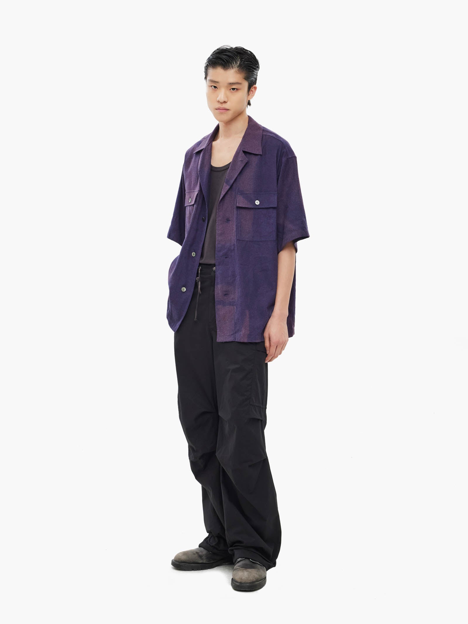 Jiyong Kim - Sun-Bleached Multi Pocket Pants (Black) | TRAB K-Fashi