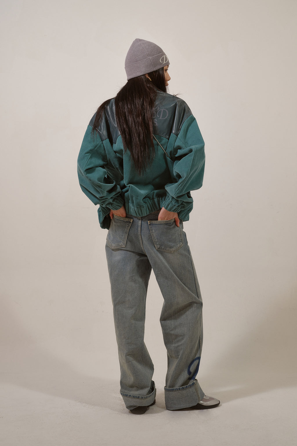 Deinet - D & Friends Corduroy Varsity Jacket (Mint) product image 6 | TRAB K-Fashion Australia