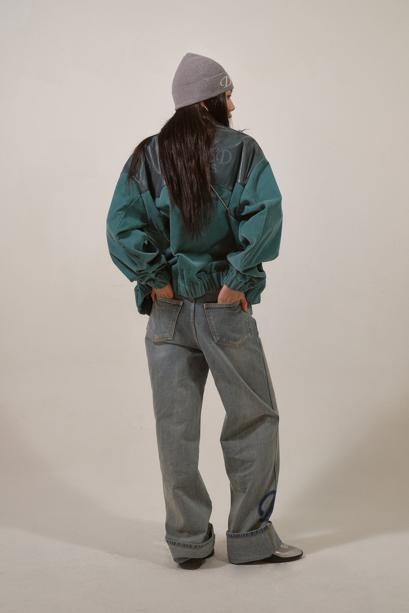 Deinet - D & Friends Corduroy Varsity Jacket (Mint) product image 6 | TRAB K-Fashion Australia