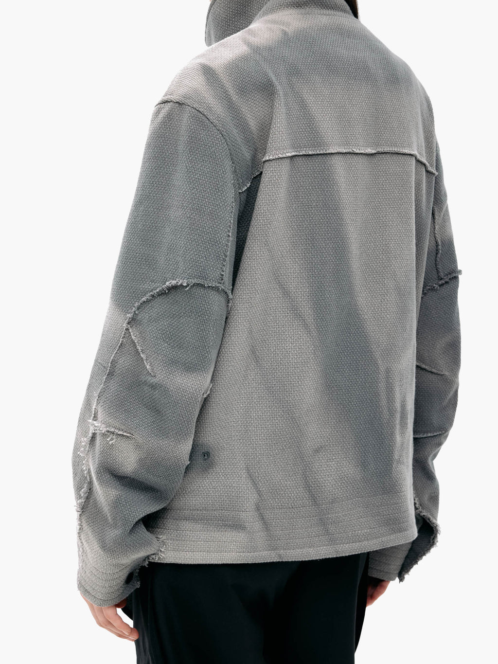Jiyong Kim - Sun-Bleached Raw Edged Jacket (Grey) product image 7 | TRAB K-Fashion Australia