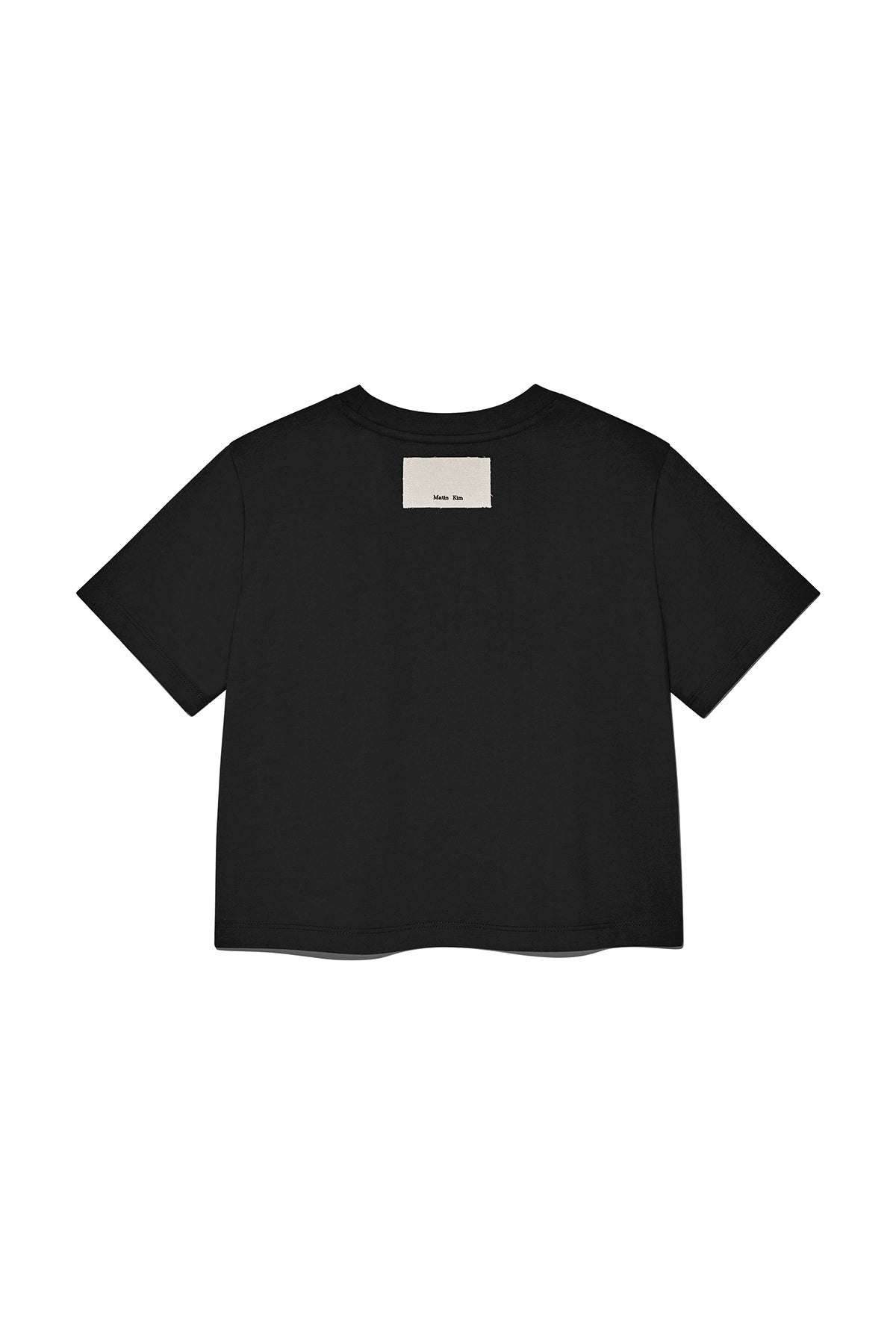 Matin Kim - Logo Thread Point Crop Top (Black) product image 2 | TRAB K-Fashion Australia