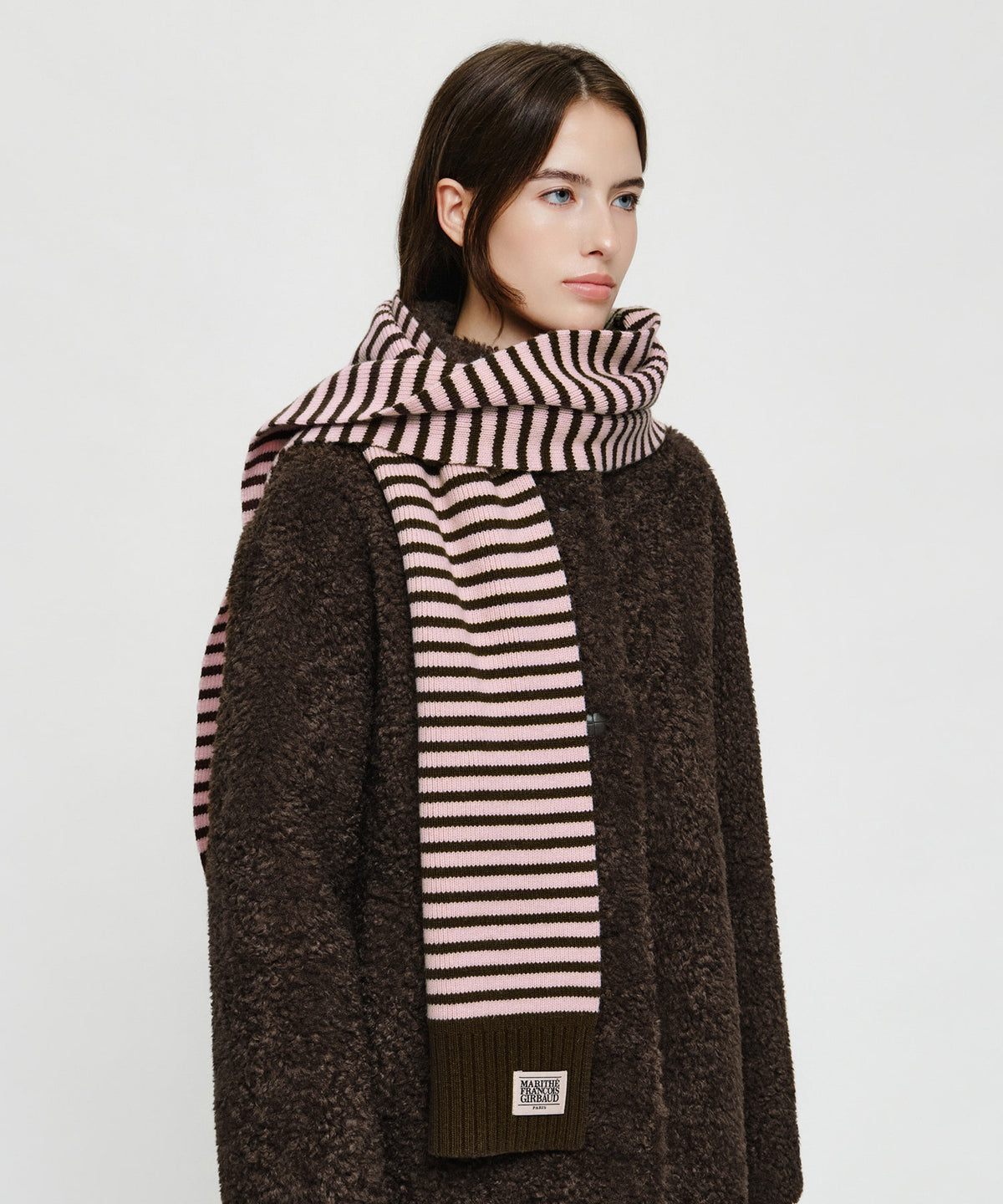 Marithe & Francois Girbaud - Classic Logo Knit Muffler (Pink) product image 6 | TRAB K-Fashion Australia