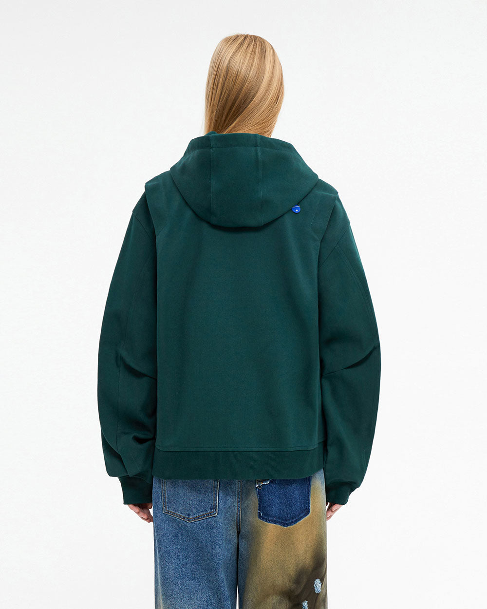 Ader Error - Fluic logo hoodie zip-up (Green) product image 3 | TRAB K-Fashion Australia