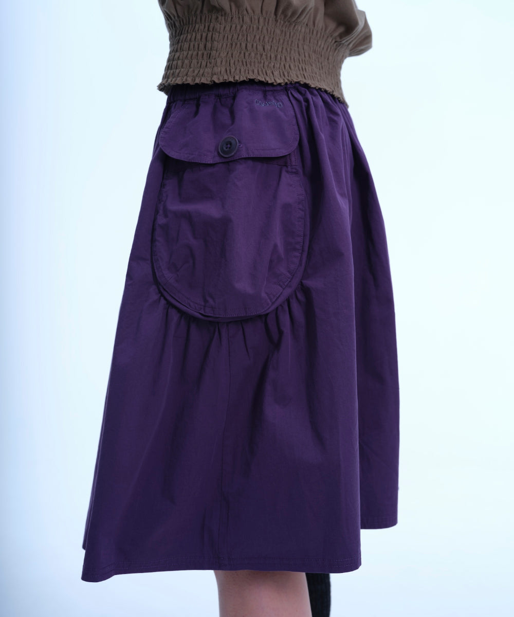 Coyseio - Big Pocket Shirring Skirt (Purple) product image 10 | TRAB K-Fashion Australia