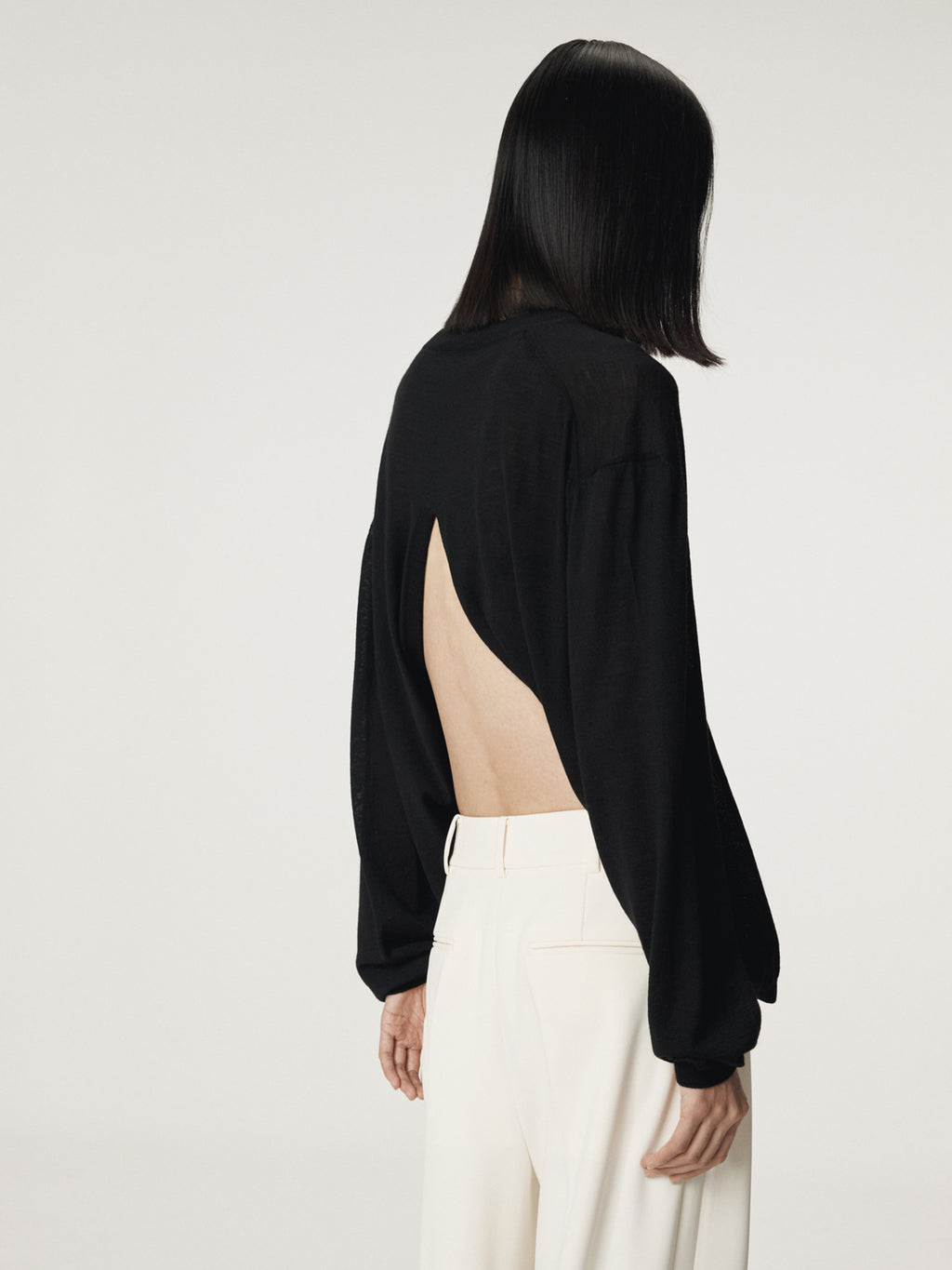 Recto - Back Open Detail Knit Top (Black) product image 7 | TRAB K-Fashion Australia