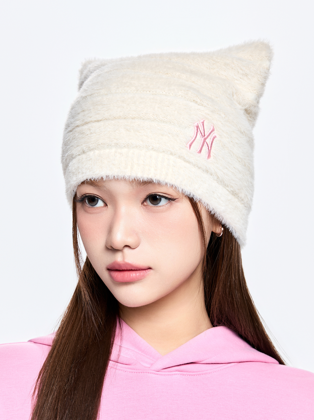 MLB Korea - MLB Meow Norip Beanie New York Yankees (Cream) product image 3 | TRAB K-Fashion Australia