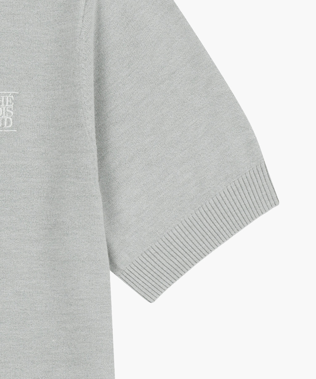 Marithe & Francois Girbaud - Small Classic Logo Half Knit Pullover (Heather Gray) product image 9 | TRAB K-Fashion Australia