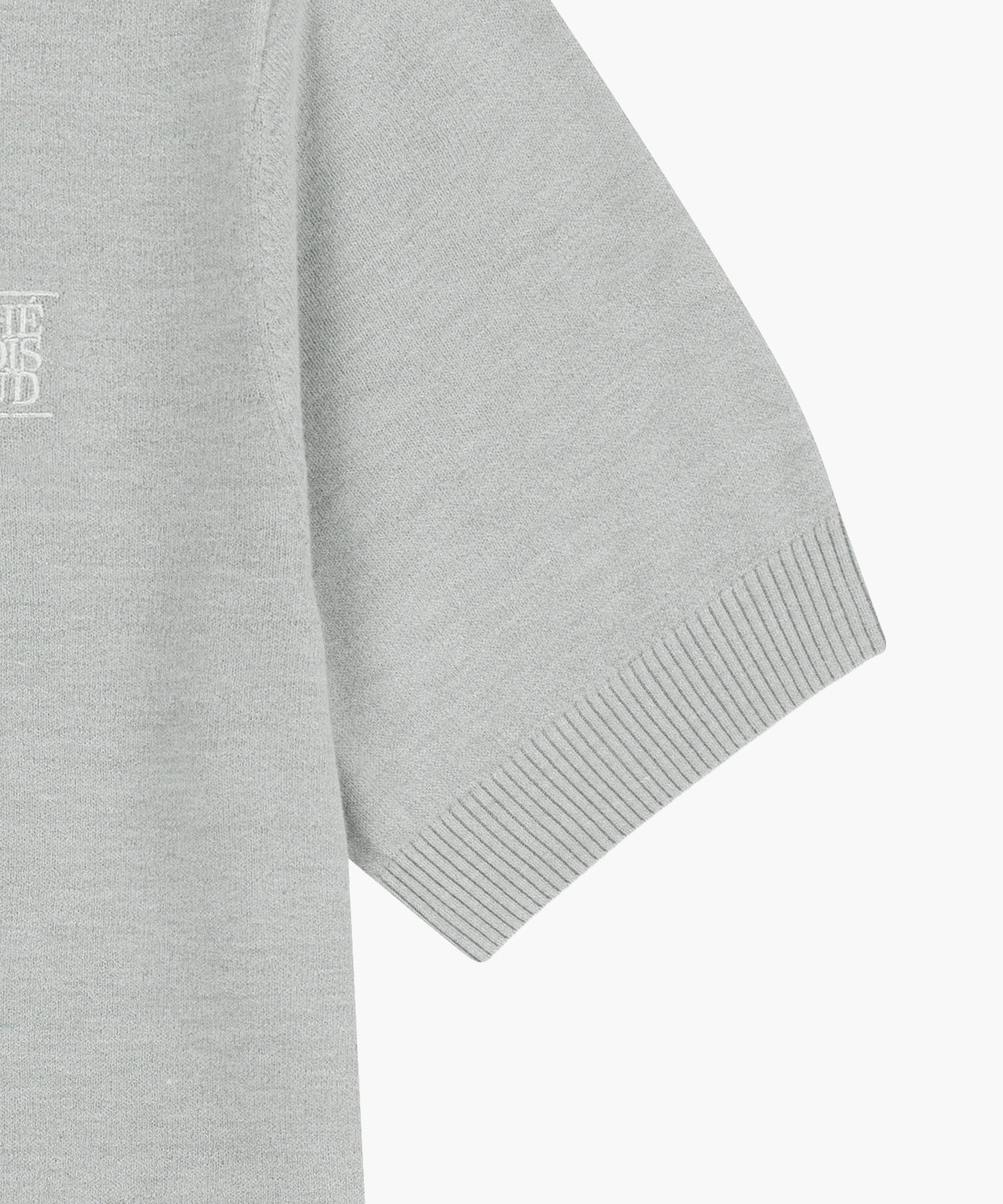 Marithe & Francois Girbaud - Small Classic Logo Half Knit Pullover (Heather Gray) product image 9 | TRAB K-Fashion Australia