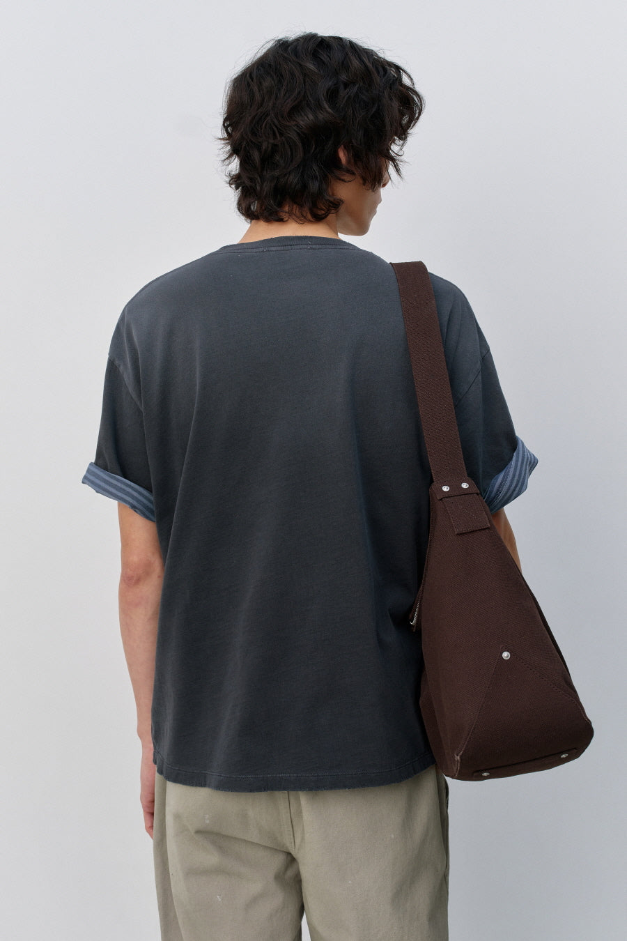 Insilence - Ghost Pocket Distressed Short Sleeve (Charcoal) product image 3 | TRAB K-Fashion Australia