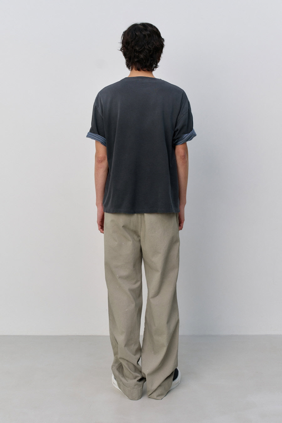 Insilence - Ghost Pocket Distressed Short Sleeve (Charcoal) product image 4 | TRAB K-Fashion Australia