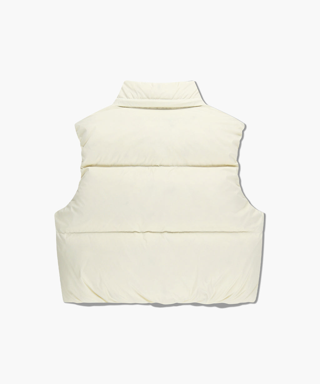 Marithe & Francois Girbaud - Circle Logo Crop Hooded Down Vest (Ivory) product image 9 | TRAB K-Fashion Australia