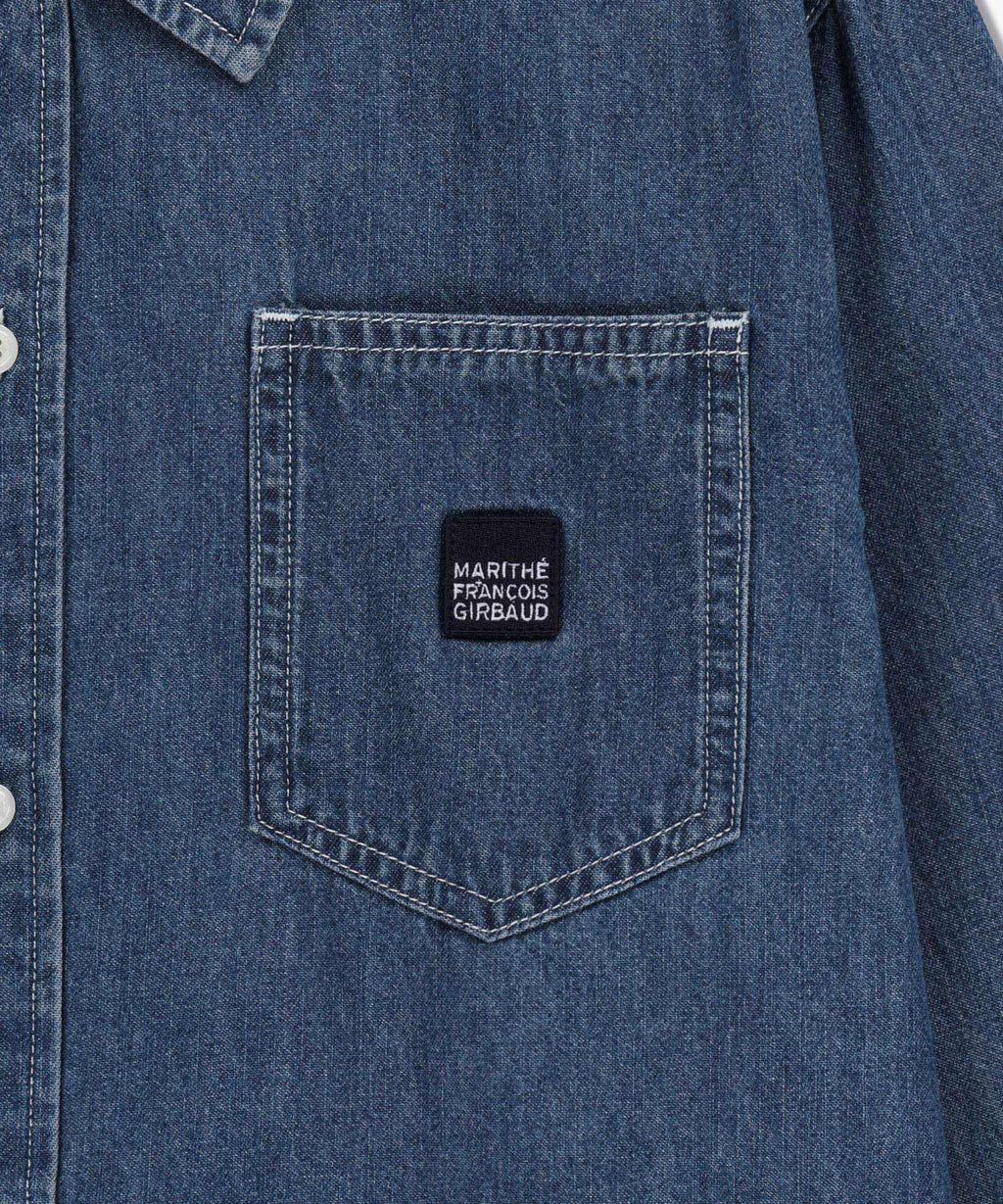 Marithe & Francois Girbaud - Logo Denim Shirt (Blue) product image 9 | TRAB K-Fashion Australia
