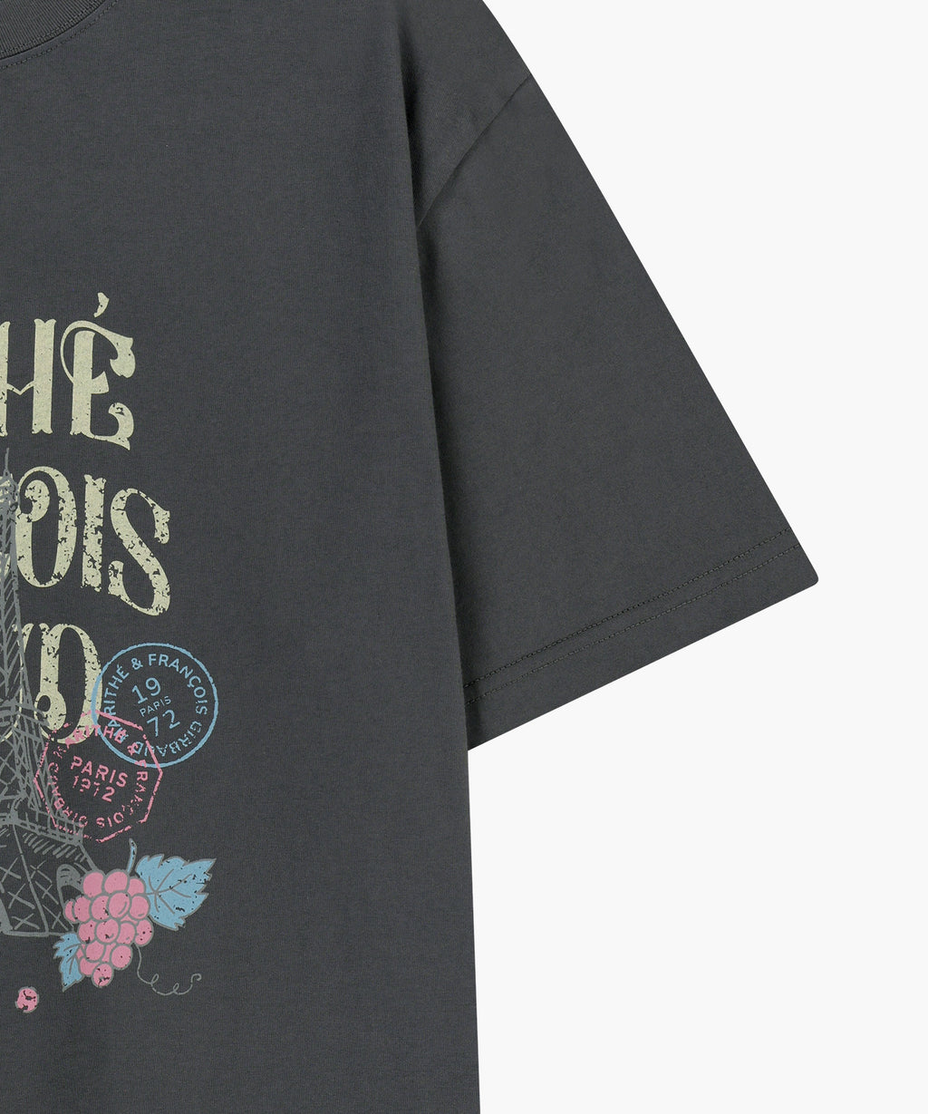 Marithe & Francois Girbaud - Vintage Eiffel Tower Logo Oversized Tee (Charcoal) product image 9 | TRAB K-Fashion Australia