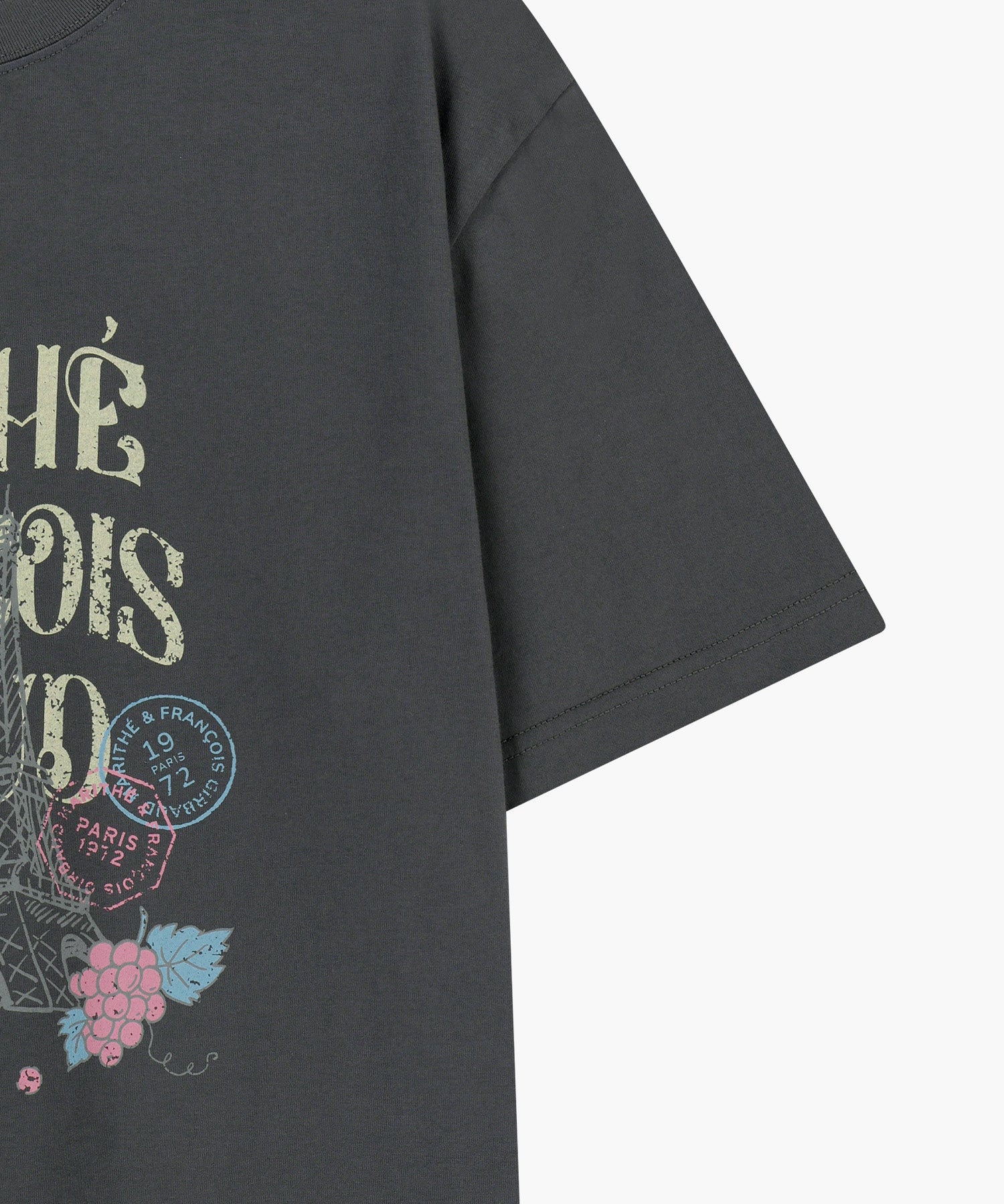Marithe & Francois Girbaud - Vintage Eiffel Tower Logo Oversized Tee (Charcoal) product image 9 | TRAB K-Fashion Australia