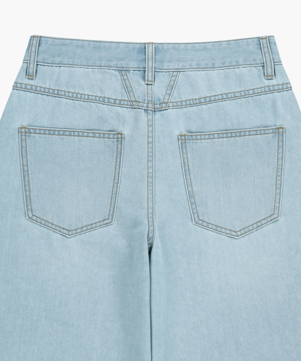 Marithe & Francois Girbaud - Summer Semi Wide Denim Pants (Light Blue) product image 12 | TRAB K-Fashion Australia