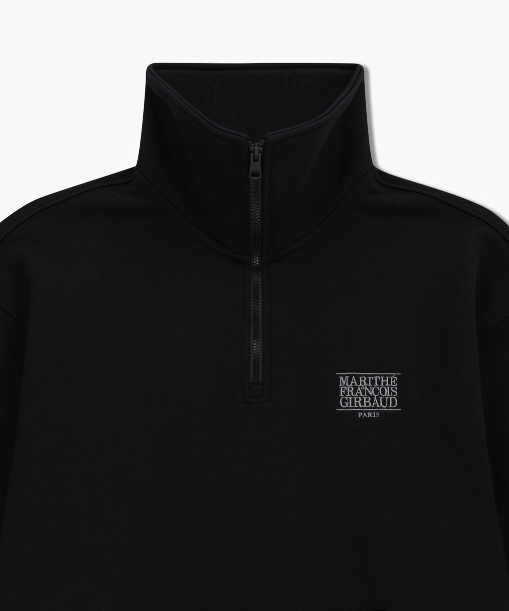 Marithe & Francois Girbaud - Classic Logo Half Zipup Sweatshirt (Black) product image 9 | TRAB K-Fashion Australia