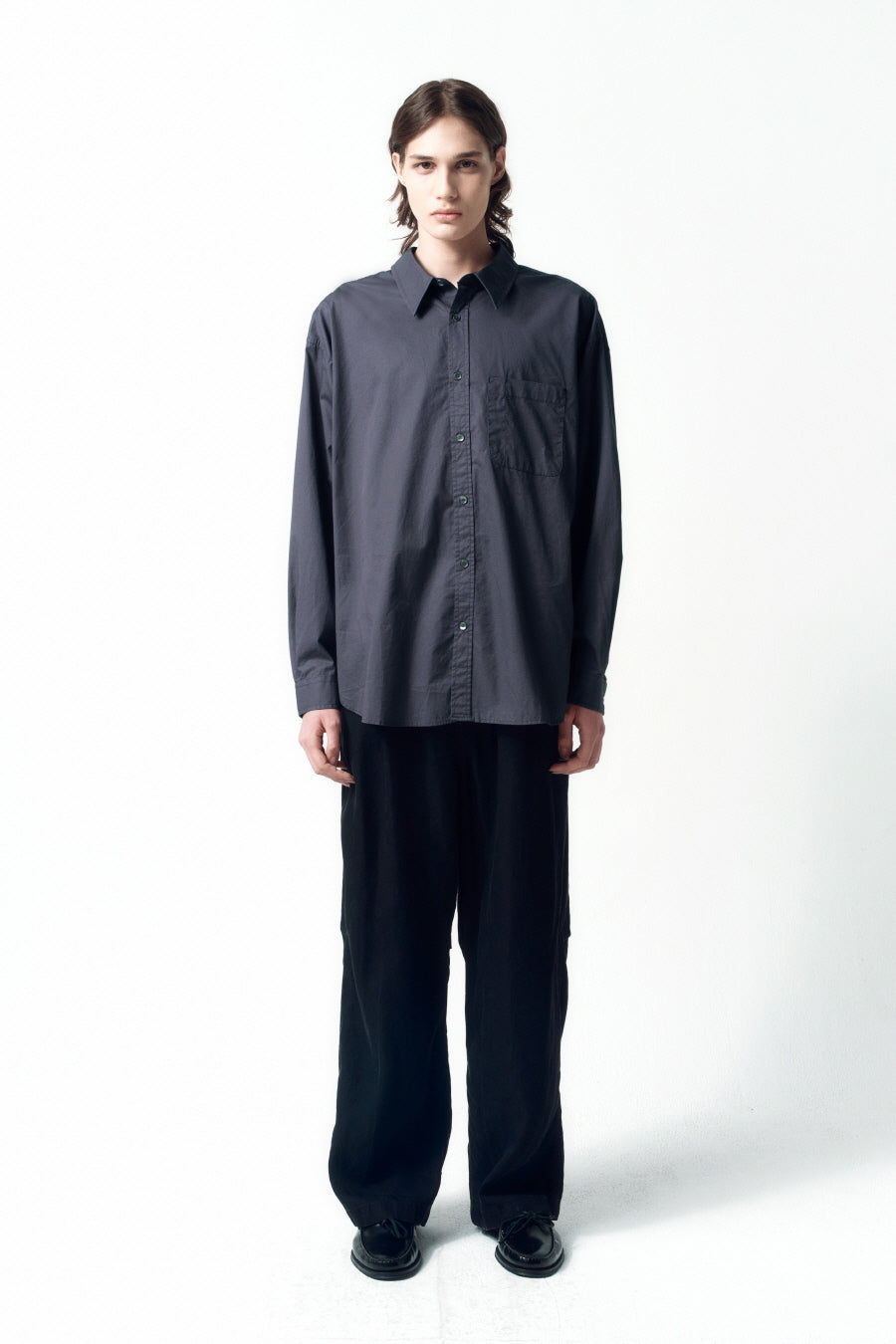 Insilence - Vintage Washed Tencel Pants (Washed Black) product image 1 | TRAB K-Fashion Australia
