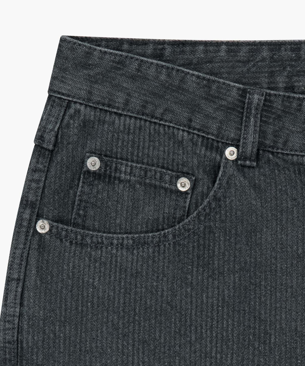 Marithe & Francois Girbaud - High Straight Stripe Denim Pants (Black) product image 9 | TRAB K-Fashion Australia