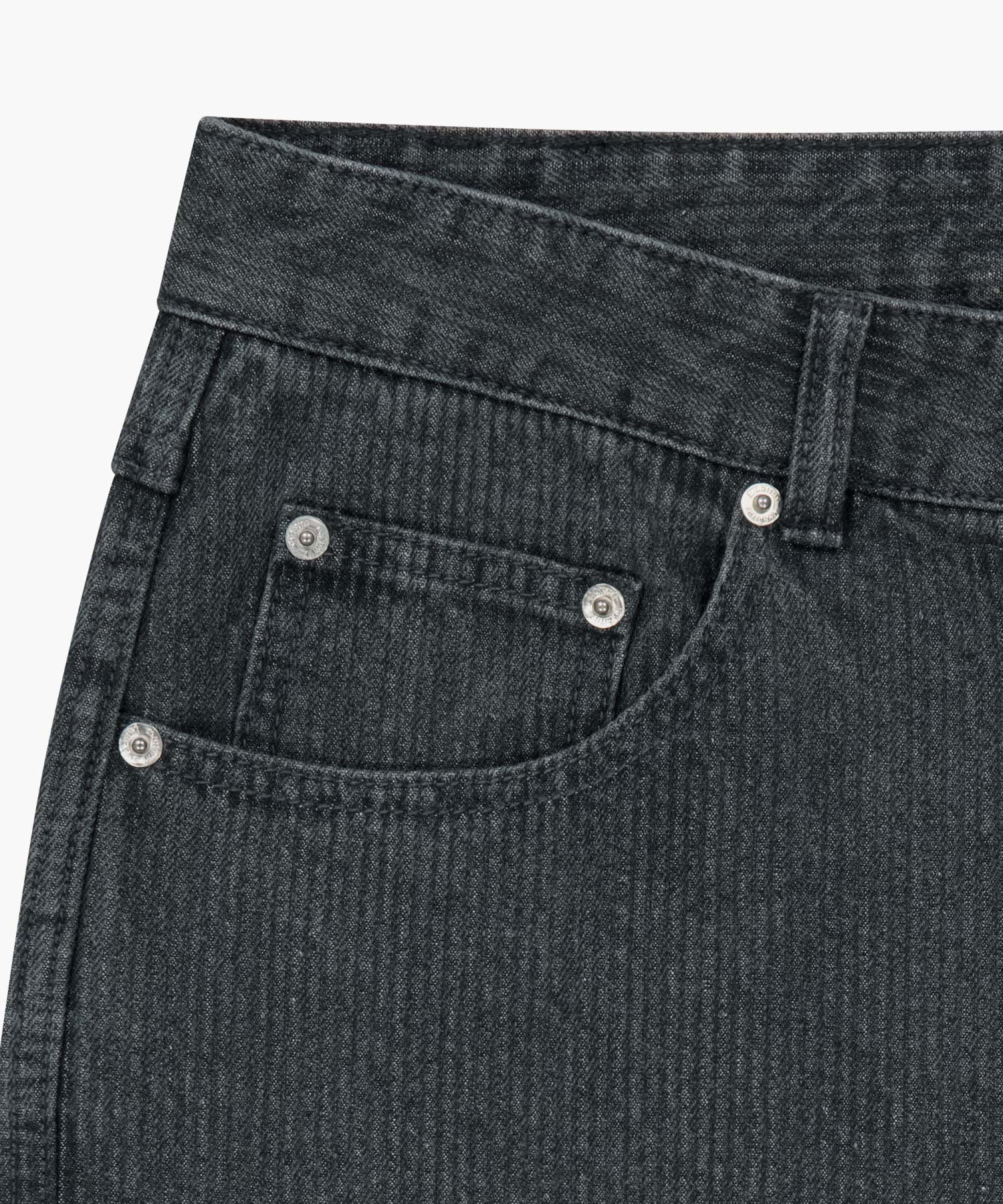 Marithe & Francois Girbaud - High Straight Stripe Denim Pants (Black) product image 9 | TRAB K-Fashion Australia