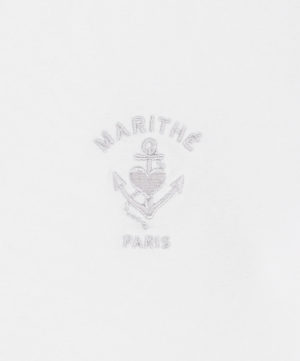 Marithe & Francois Girbaud - Stripe Henley Neck Tee (White) product image 9 | TRAB K-Fashion Australia