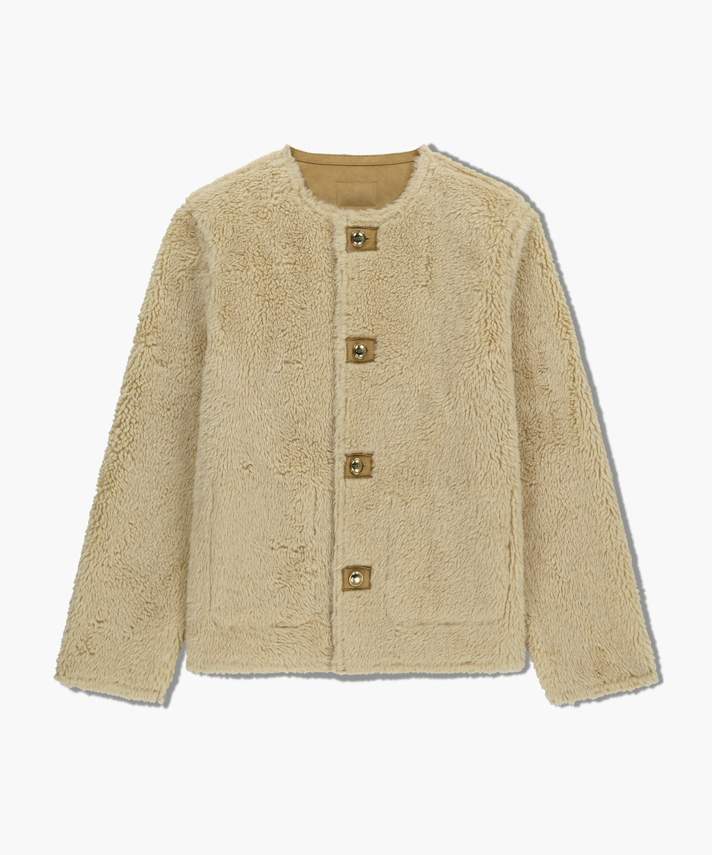 Marithe & Francois Girbaud - Reversible Shearling Jacket (Beige) product image 12 | TRAB K-Fashion Australia