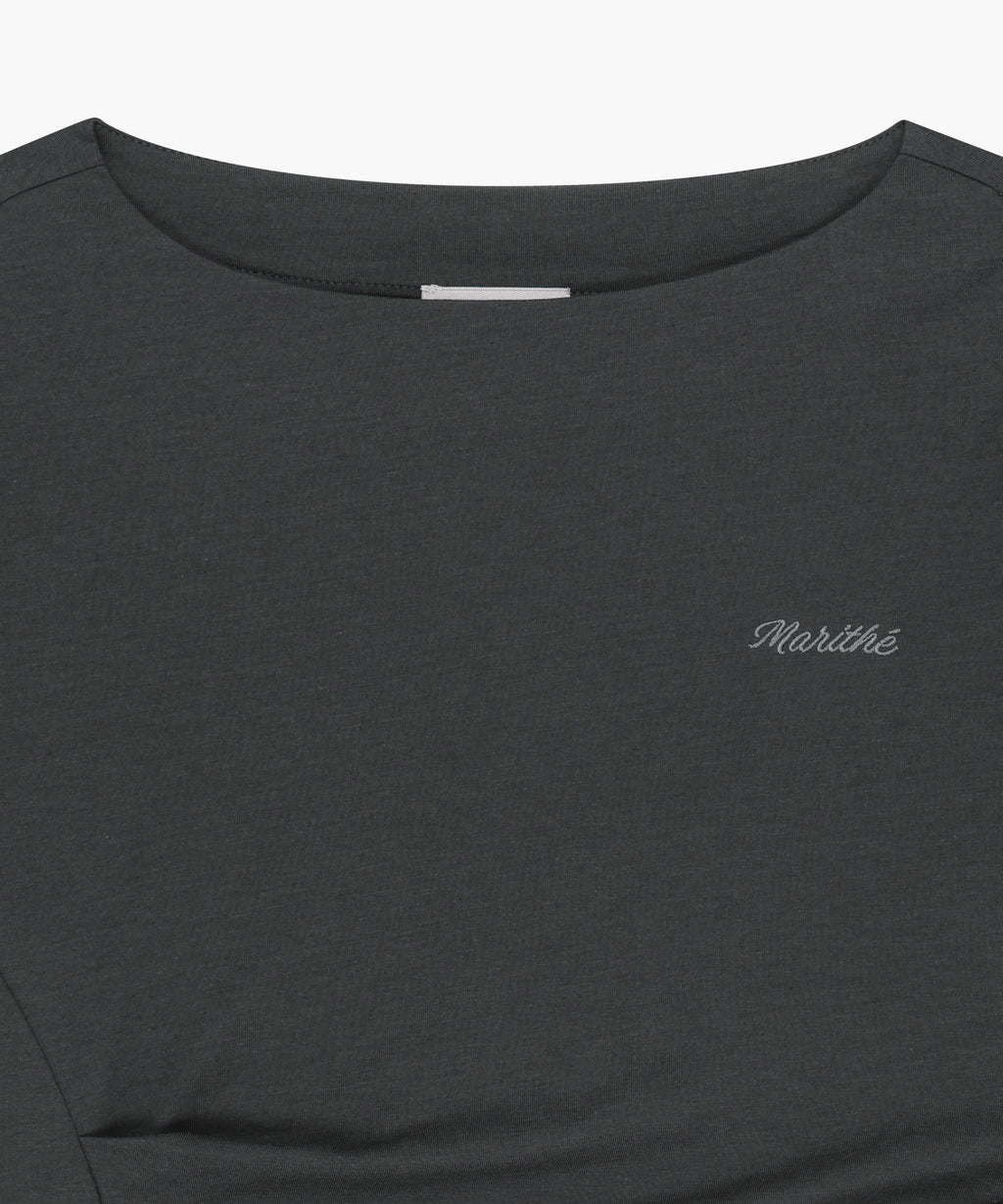 Marithe & Francois Girbaud - Waist Shirring Tee (Charcoal) product image 9 | TRAB K-Fashion Australia