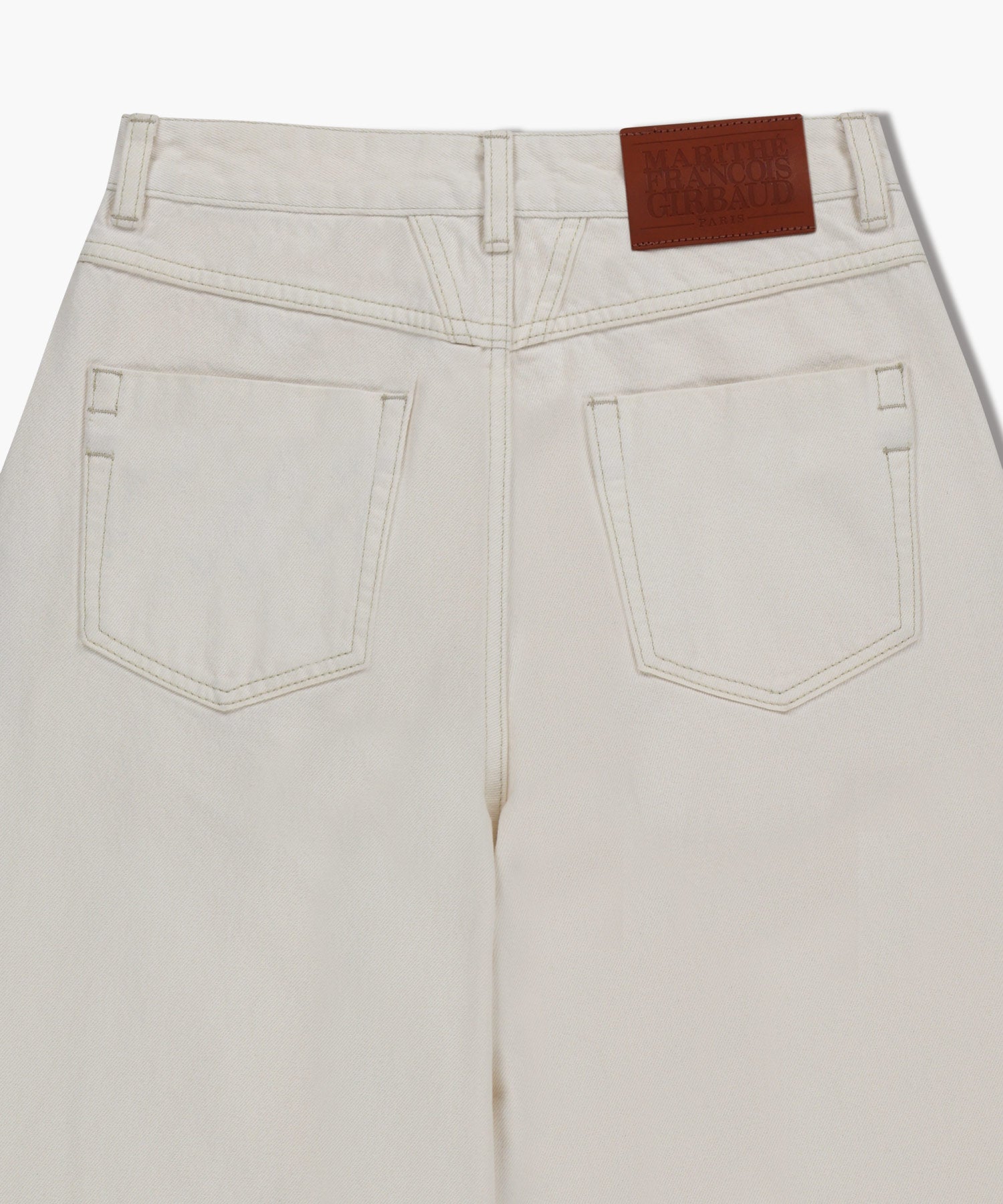 Marithe & Francois Girbaud - Low-waist Tuck Wide Denim Pants (Ecru) product image 10 | TRAB K-Fashion Australia