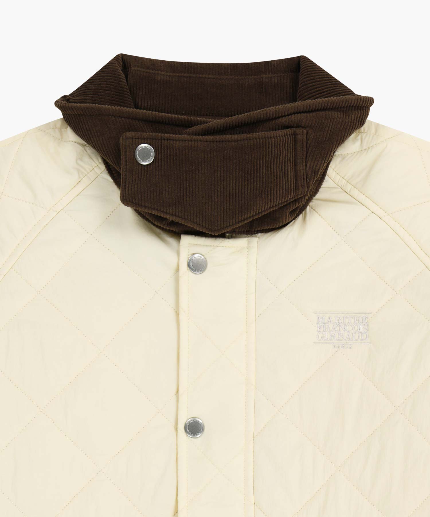 Marithe & Francois Girbaud - Corduroy Collar Quilted Jacket (Ivory) product image 9 | TRAB K-Fashion Australia