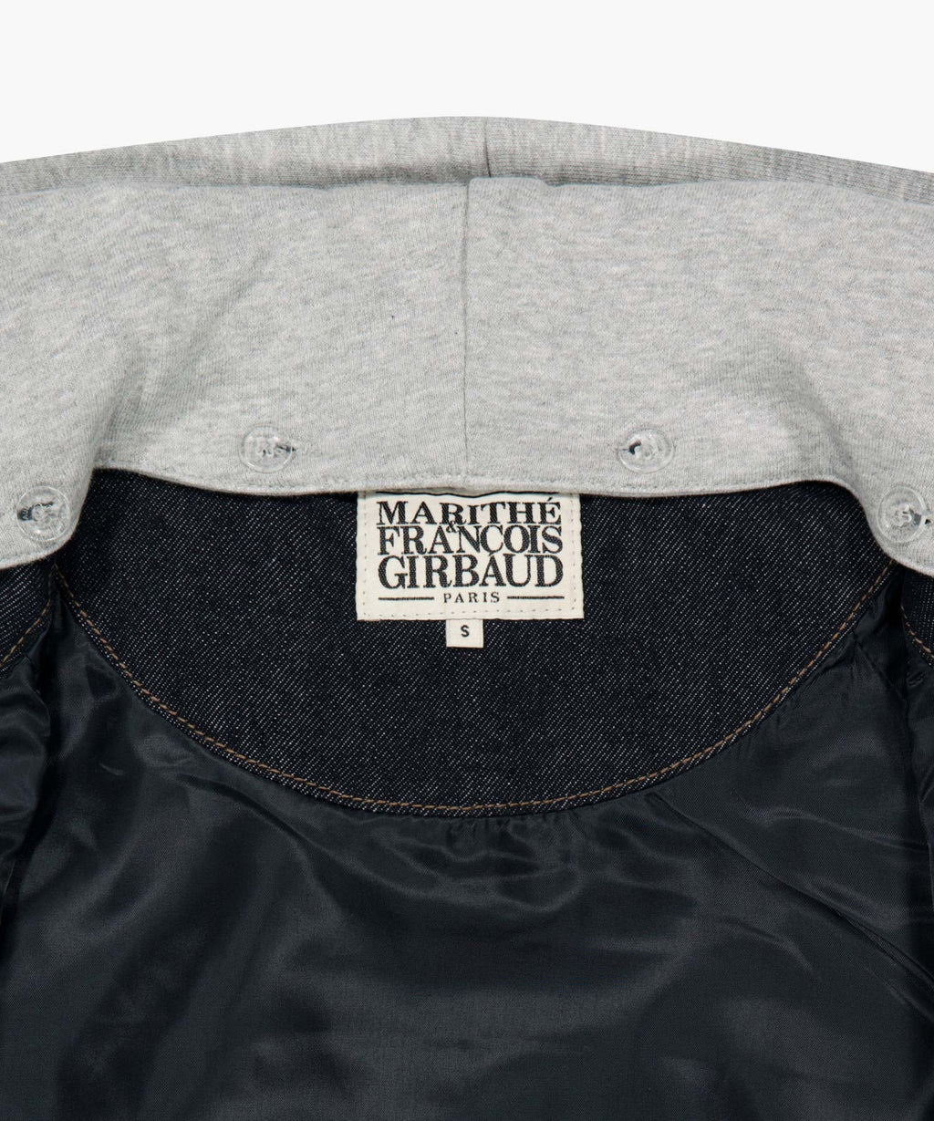Marithe & Francois Girbaud - Classic Logo Raglan Denim Varsity Jacket (Indigo) product image 9 | TRAB K-Fashion Australia