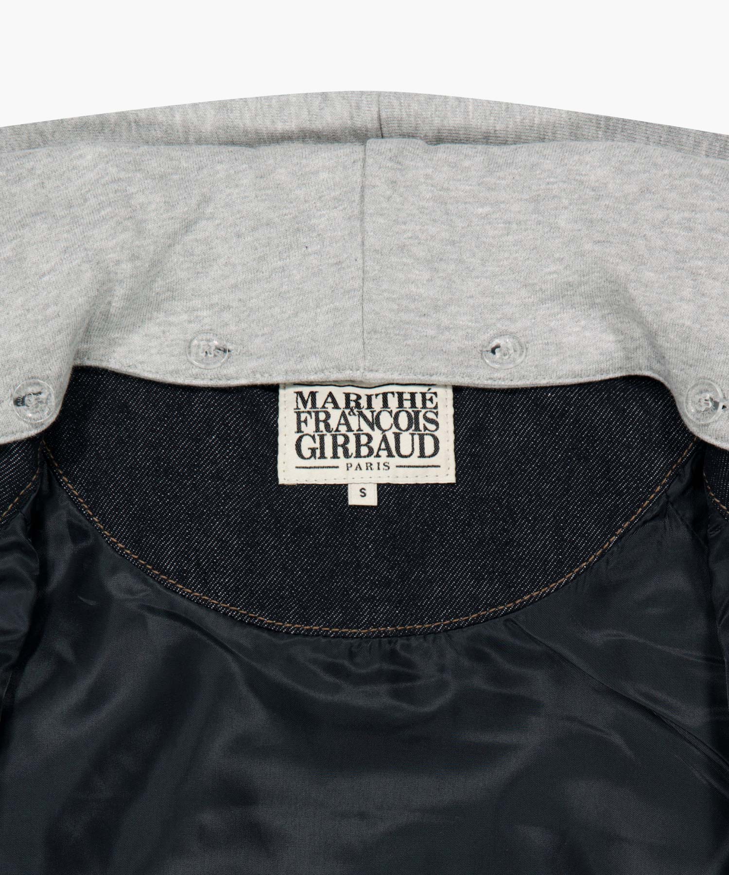 Marithe & Francois Girbaud - Classic Logo Raglan Denim Varsity Jacket (Indigo) product image 9 | TRAB K-Fashion Australia