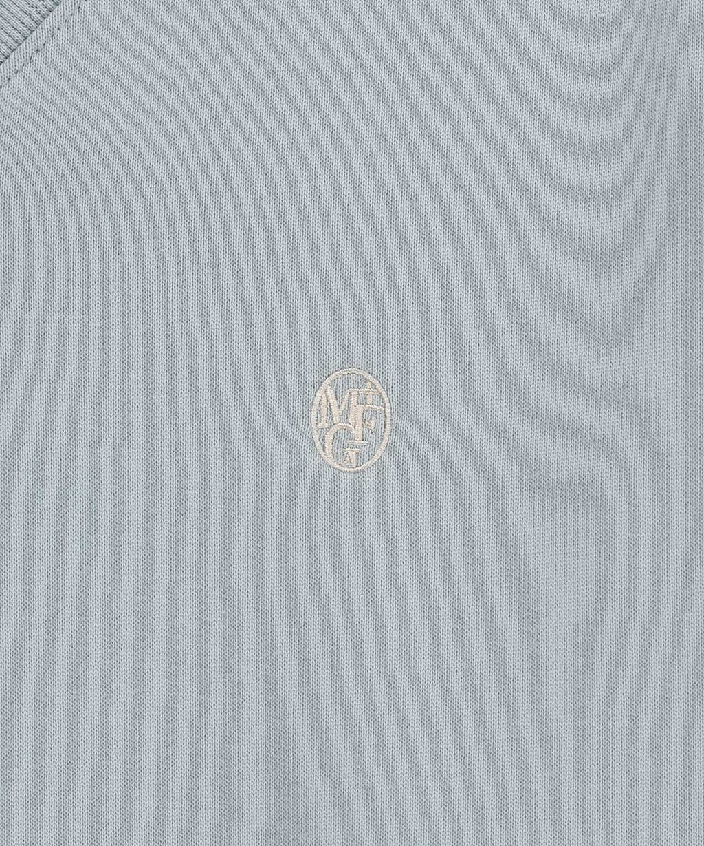 Marithe & Francois Girbaud - Circle Logo V Neck Crop Sweatshirt (Light Gray) product image 9 | TRAB K-Fashion Australia